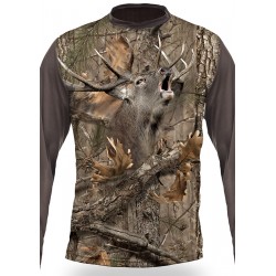 T-SHIRT CERF  (manches longues, Camo)